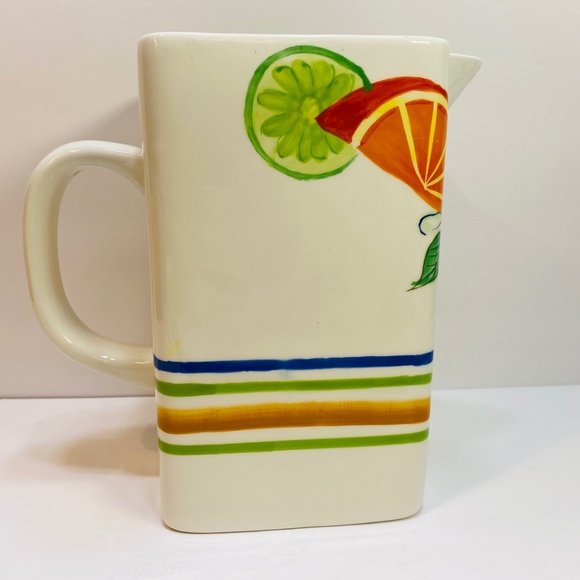 Very Rare AMBIANCE COLLECTION BY NANETTE VACHER Marigot Juice Pitcher EUC - Picture 4 of 11